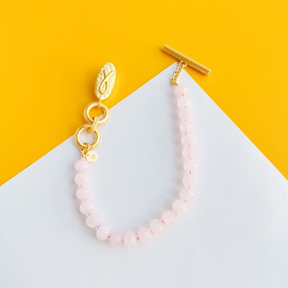 The Pink Gold Pink quartz Bracelet by Julie Vos - Picture 4 of 4